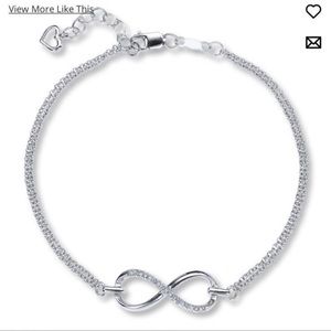 JARED Diamond Infinity Bracelet Sterling Silver